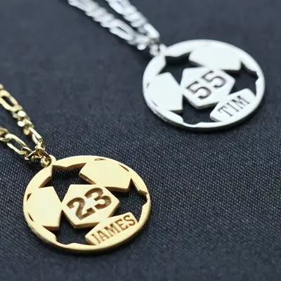 Soccer Necklace, Personalized Soccer Necklace, Soccer Lover Gift, Soccer Player Christmas Gift