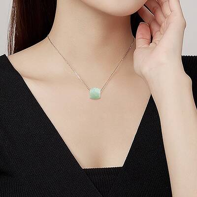 Natural Jadeite Curved European Beads