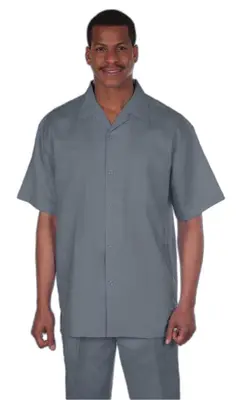 Mens Walking Suits Casual Two Piece Sets Summer Short Sleeve Shirt & Pants Casual Two Piece Mens Walking Outfit For Sale Pant...