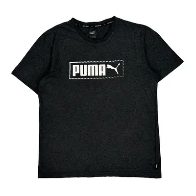Puma Spellout T-Shirt - Medium Black Cotton
