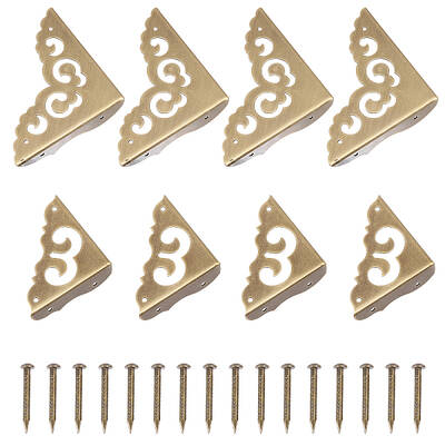 8 Sets 2 Styles Triangle Brass Corner Protectors