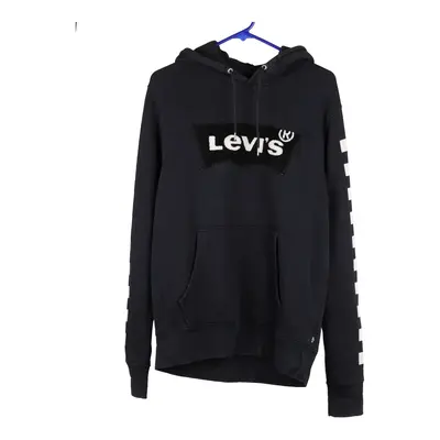 Levis Spellout Hoodie - Small Blue Cotton
