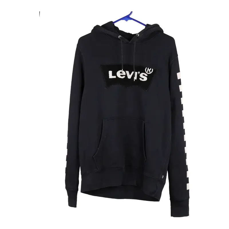 Levis Spellout Hoodie - Small Blue Cotton