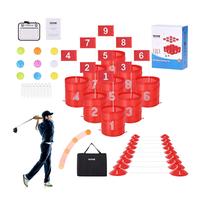 Backyard Golf Game 9 Hole Portable Outdoor Bucket Golf Game for Kids and Adults