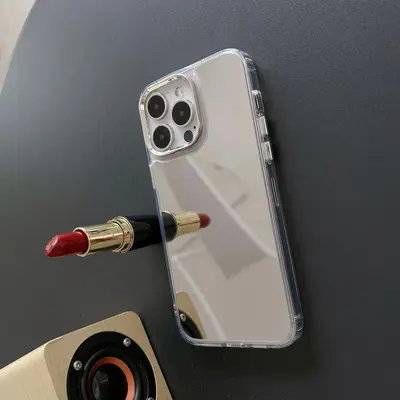 Electroplated Mirror Phone Case, 1 Count Anti-drop Cellphone Protective Case, Shockproof Mobile Phone Cover For iPhone