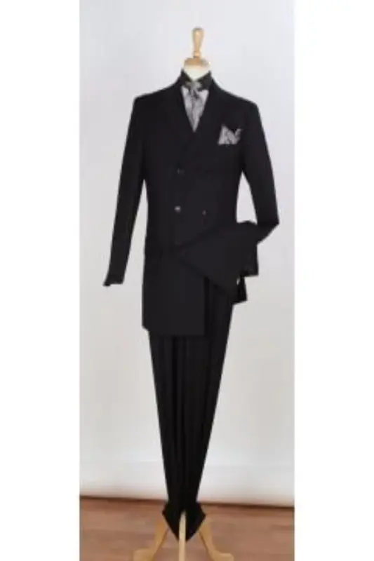 Apollo King Men's 2 Piece Double Breasted Suit Wide Peak Lapel