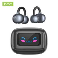 HTC NE54 Clip-On Ear Headphones Bluetooth 6.0 Full Color Touch Screen Wireless Audio Headphones IPX5 Waterproof Sports Headse...