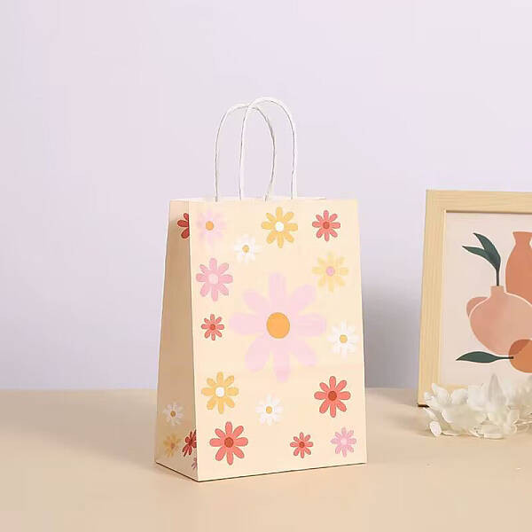 Rectangle with Sunflower Pattern Paper Gift Bags