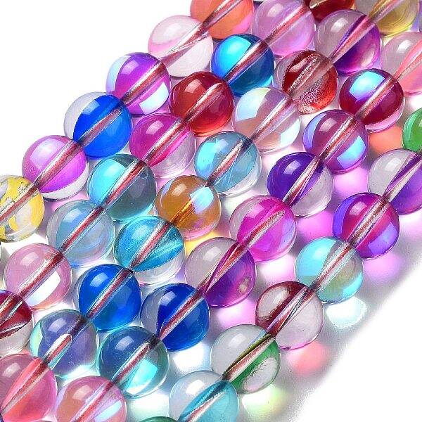 Synthetic Moonstone Beads Strands