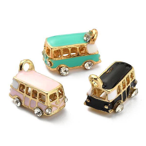 15Pcs 3 Colors Alloy Pendants
