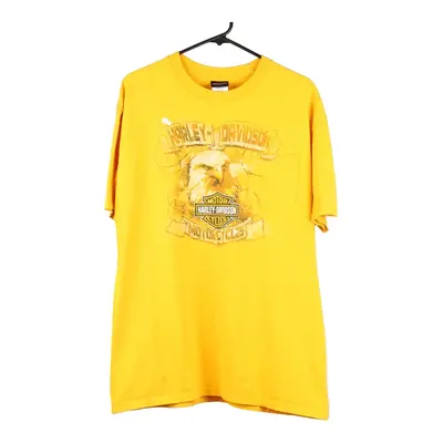 Bourbor Street, New Orleans Harley Davidson T-Shirt - XL Yellow Cotton
