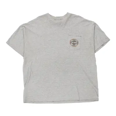 Wisconsin Harley Davidson Graphic T-Shirt - 3XL Grey Cotton