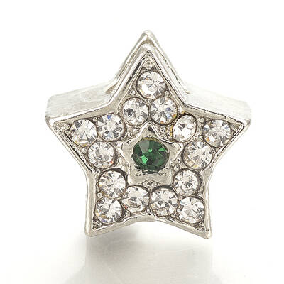 Alloy Rhinestone European Beads