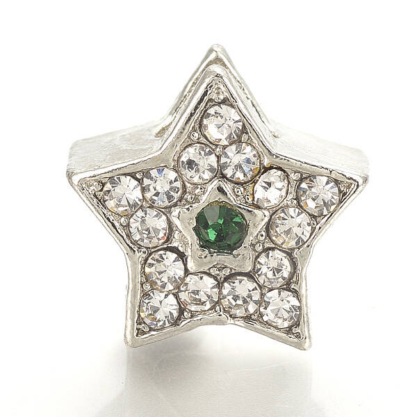 Alloy Rhinestone European Beads