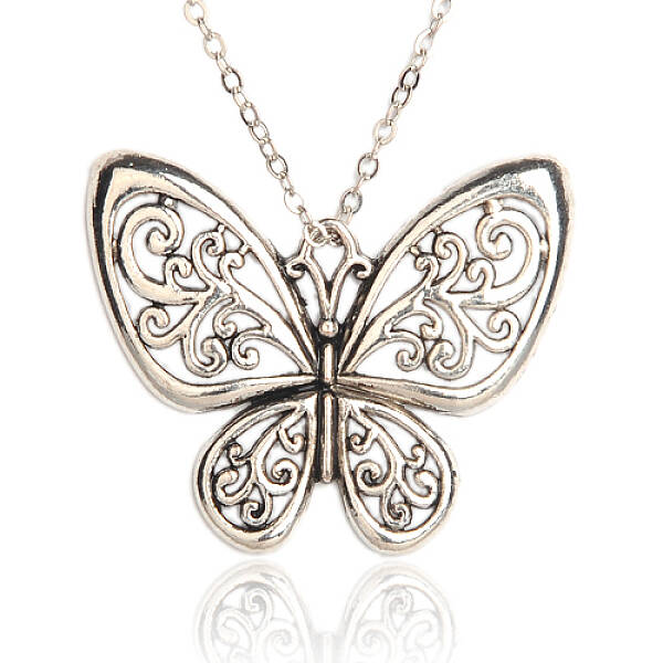 Tibetan Style Alloy Butterfly Pendants