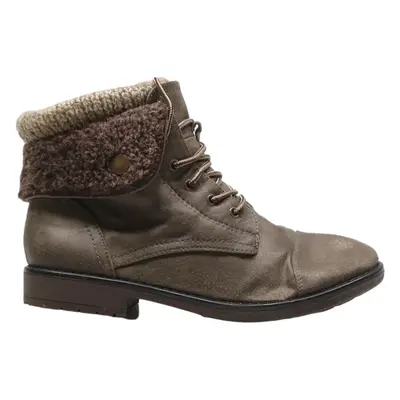 CLIFFS Lace-Up Boots Brown Leather Womens UK 5