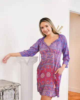 Adagio Convertible Dress - Upcycled | Size: L/XL | Color: Saturated