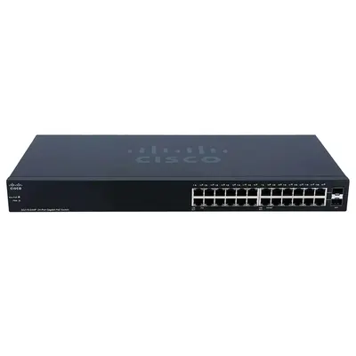Cisco SG110-24HP-NA-RF | Small Business 110 Series SG110-24HP 24 x Ports PoE 10/100/1000Base-T + 2 x Ports SFP (Mini-GBIC) La...
