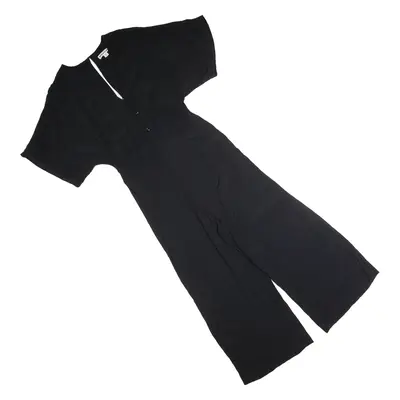 WHISTLES Womens Jumpsuit Black Wide-Leg Viscose UK 6