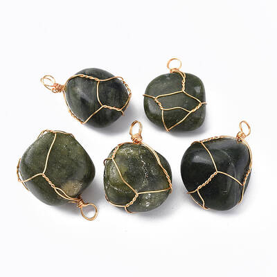 Natural Olive Quartz Pendants