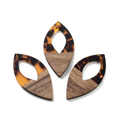 Walnut Wood with Resin Pendant