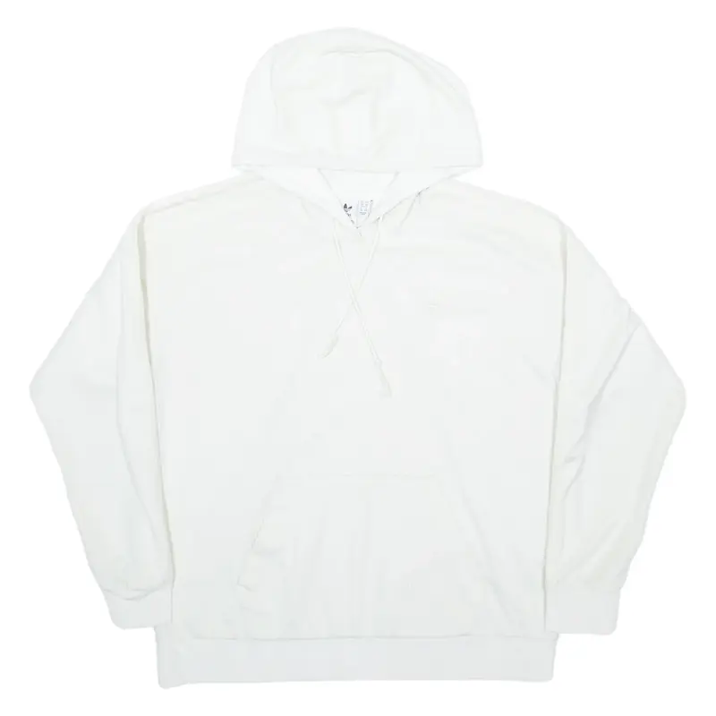 ADIDAS Womens Cream Hoodie UK 12