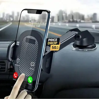 360° Rotatable Car Phone Holder, Car Dashboard Suction Cup Cellphone Mount, Washable Car Phone Holder for iPhone & Android, ...