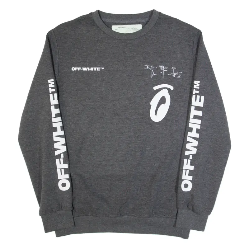 OFF-WHITE Mens Sweatshirt Grey L