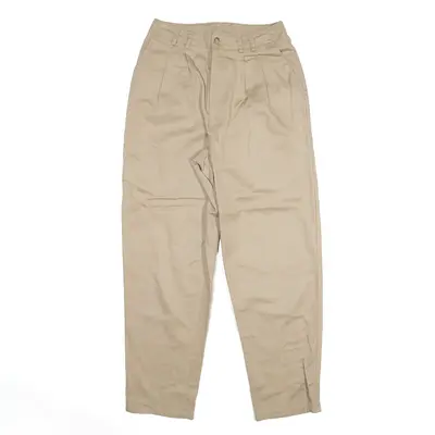 HUNT CLUB Pleated Trousers Beige Regular Tapered Womens W26 L26