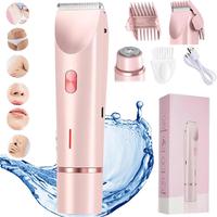 Dual Head Shaver Women, 2 in 1 Electric Shaver Trimmer, 1 Box Rechargeable Shaver Machine with LED Display, Detachable Head S...