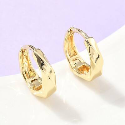 Twist Brass Hoop Earrings