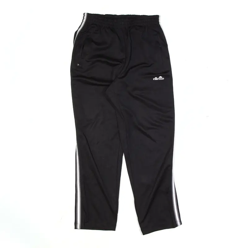 ELLESSE Track Pants Black Straight Mens S W26 L26