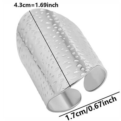 Non-Tarnish Unisex Simple 304 Stainless Steel Cuff Rings