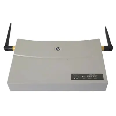 J8131-69101 HP ProCurve 420 IEEE 802.11b/g 2.4GHz 54Mbit/s 1 x Port 10/100Base-TX 2 x External Antennas Wireless Access Point