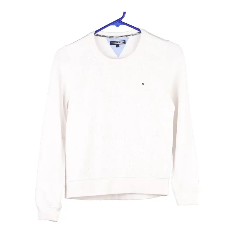 Age 10 Tommy Hilfiger Sweatshirt - Small White Cotton