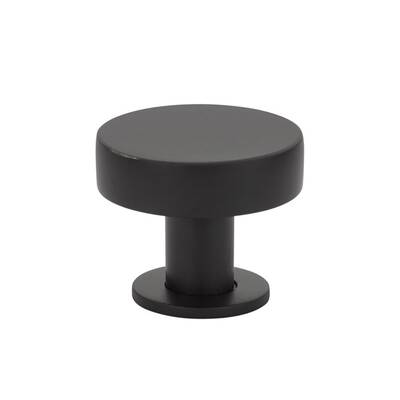 Emtek Cadet Knob 1-1/4, 1-1/8 Projection, Flat, Matte Black