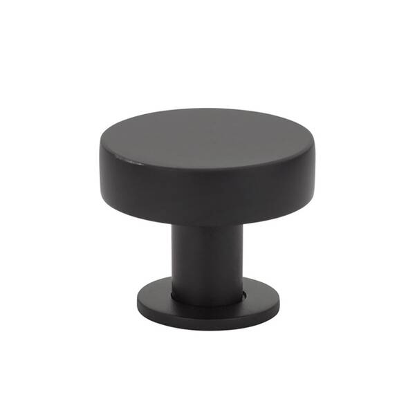Emtek Cadet Knob 1-1/4, 1-1/8 Projection, Flat, Matte Black