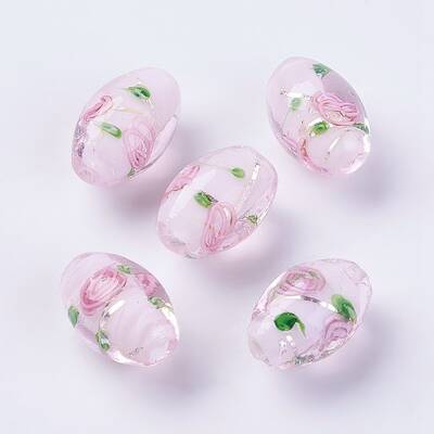 Handmade Silver Foil Lampwork Beads