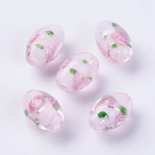 Handmade Silver Foil Lampwork Beads