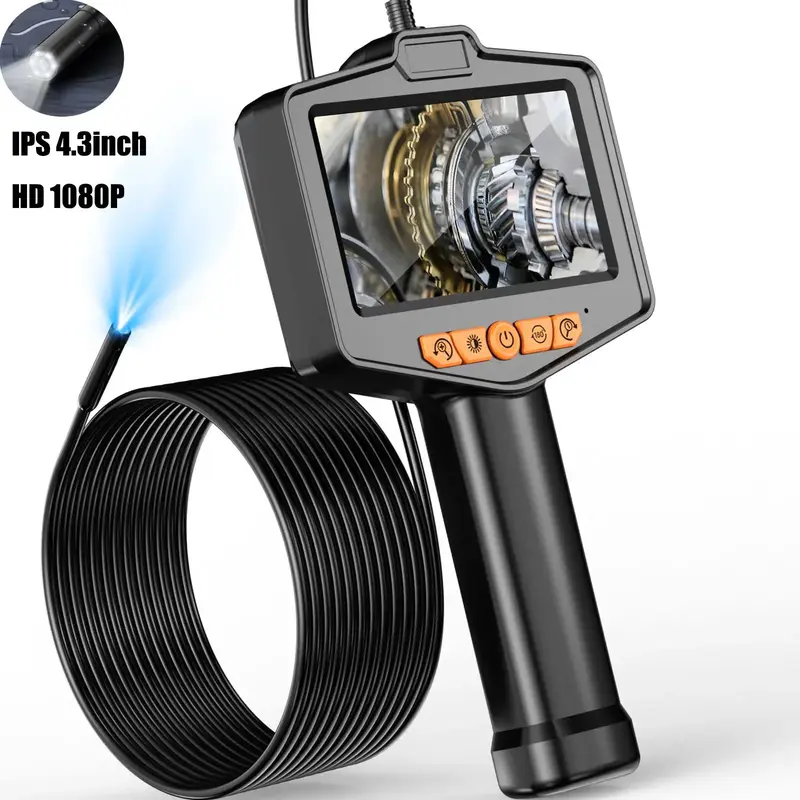 Multi-Application HD Industrial Endoscope Tools, 4.3 Inch IPS Screen 1080P Lens Waterproof Handheld Endoscope Camera Tool, Su...