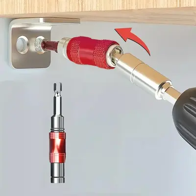 Magnetic Ring Screwdriver Bit with Hexagonal Handle, Extension Rod Self-locking Rod for Electric Drill, Magnetic Swiveling ...