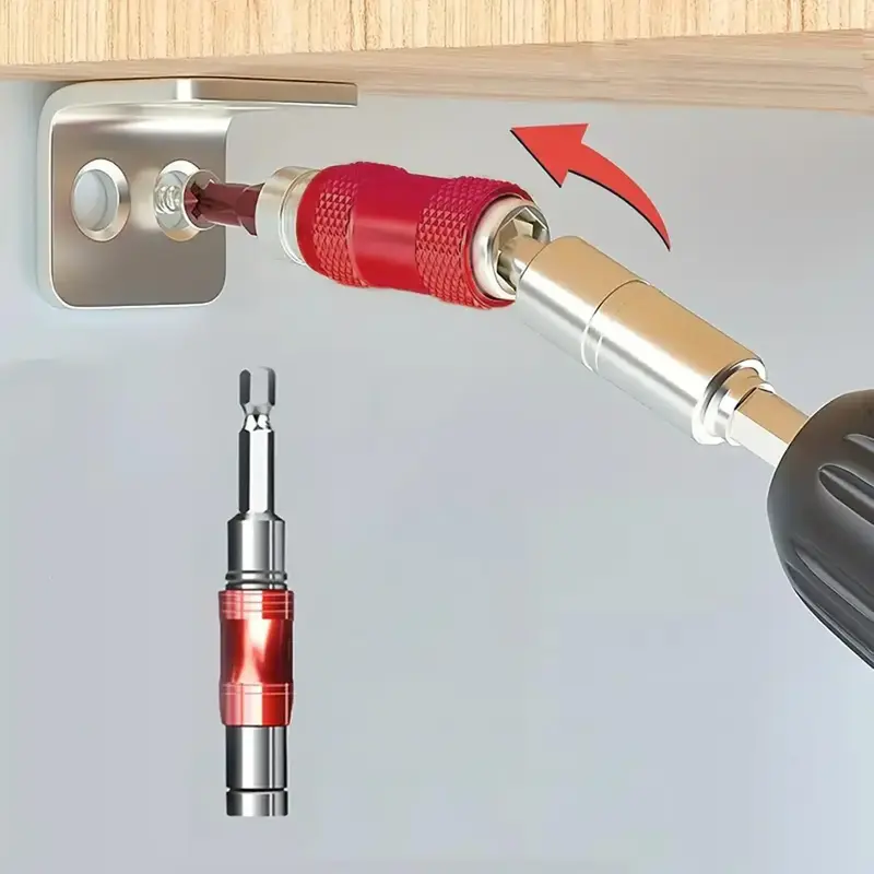 Magnetic Ring Screwdriver Bit with Hexagonal Handle, Extension Rod Self-locking Rod for Electric Drill, Magnetic Swiveling ...