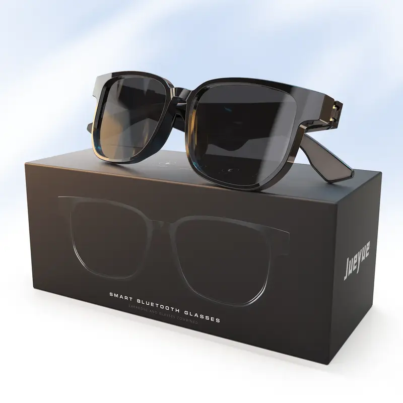 Jueyue Wireless Bluetooth smart sunglasses with built-in speaker,designed sports/outdoor UV protection and voice control,holi...
