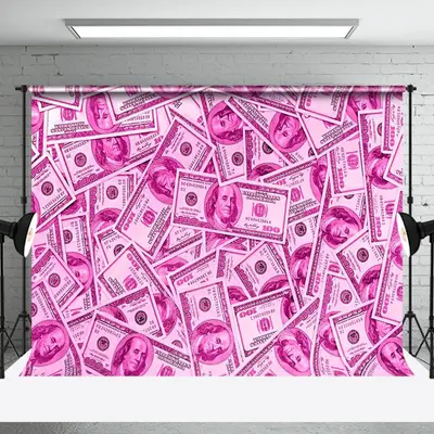 Pink Countless Dollars Las Vegas Casino Backdrop