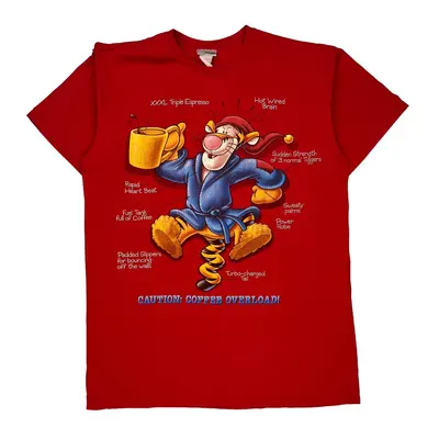 Tigger Disney Graphic T-Shirt Dress - 2XL Red Cotton