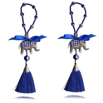 Alloy Rhinestone Elephant Pendant Decoration