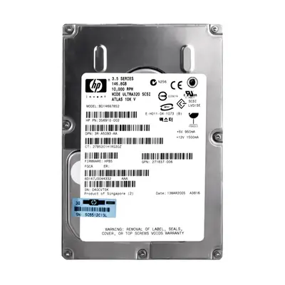 356910-002 HP 146GB Ultra-320 SCSI 10000 3.5-inch Hard Drive