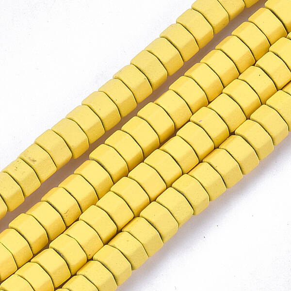 Spray Painted Non-magnetic Synthetic Hematite Beads Strands