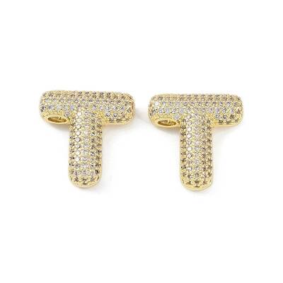 Brass Micro Pave Clear Cubic Zirconia Pendants