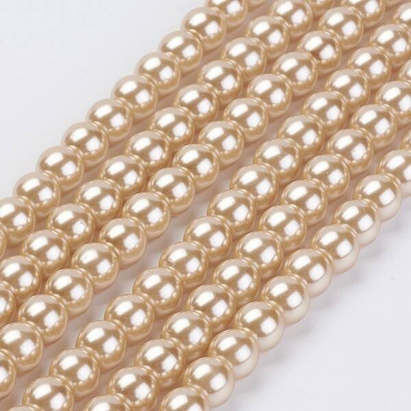 Eco-Friendly Dyed Glass Pearl Beads Strands